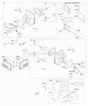 Cylinder Head Gasket Set-Valve Intake Manifold Valves Diagram and Parts List for 446677-0125-B1  Briggs and Stratton Engine
